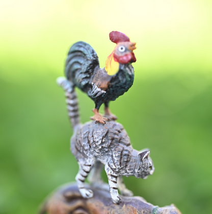 Austrian Vienna Cold Painted Bronze Figural Group of "Bremen Town Musicians"6