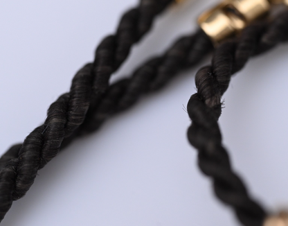 Antique Woven Hair Mourning Necklace Black Onyx & Pearl Pendant 14K Yellow Gold6