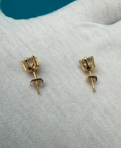 Awesome Vintage 14k Yellow Gold & Stud Earrings2