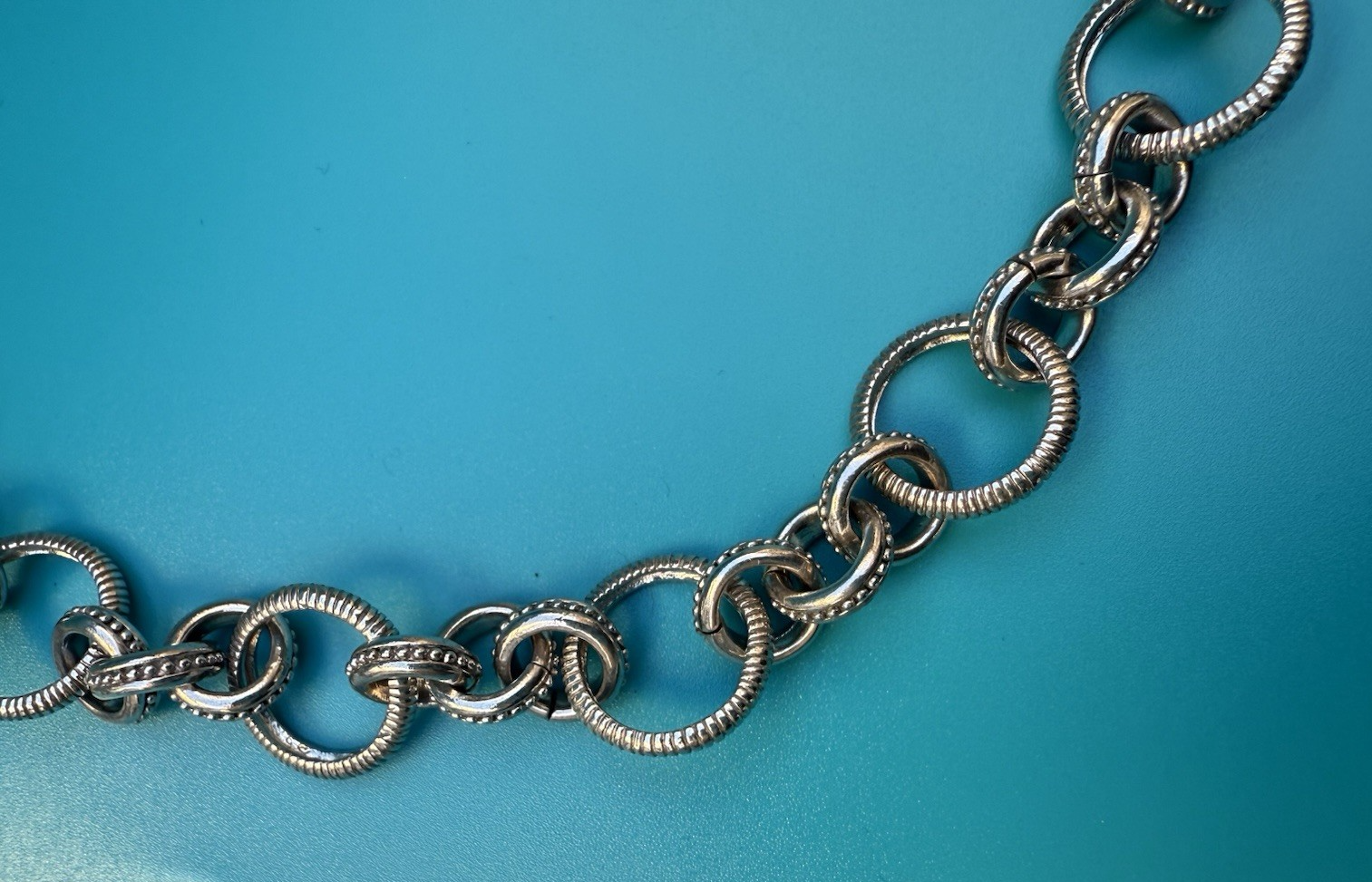 Gorgeous Vintage Chunky Cable Link Necklace Sterling Silver by Judith Ripka 10
