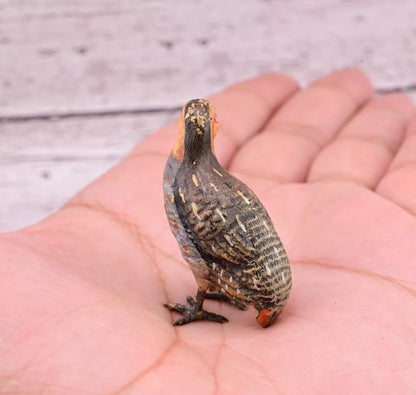 Rare Antique Austrian Vienna Cold Painted Bronze Figure of Partridge Game Bird12