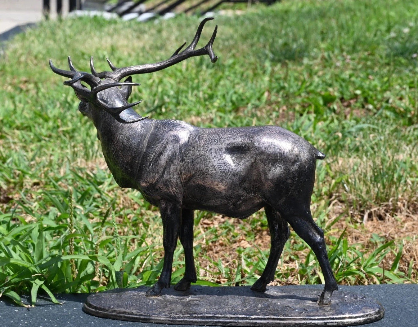 Original Dated 1931 American Artist Louis Jonas Elk Sculpture In Silvered Metal2