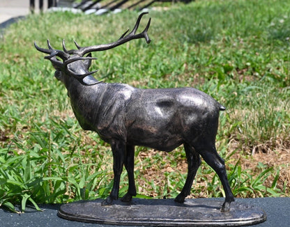 Original Dated 1931 American Artist Louis Jonas Elk Sculpture In Silvered Metal2