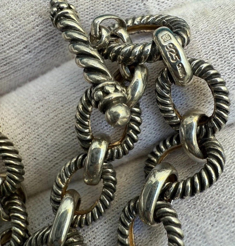 Well Made & Sturdy Vintage Chinese Sterling Silver Chain Necklace #28