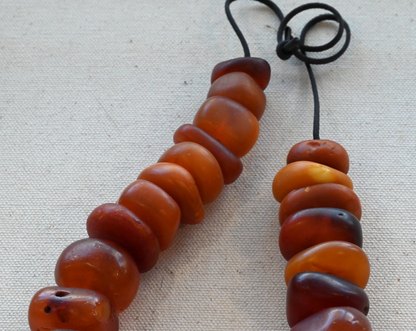 Large Antique Middle Eastern Baltic Butterscotch Amber Beaded Necklace 118 Gram10
