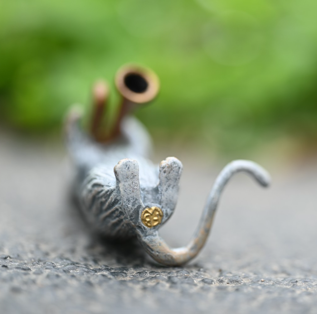 Fritz Bermann Austrian Vienna Cold Painted Bronze Mouse / Rat Playing Trumpet5
