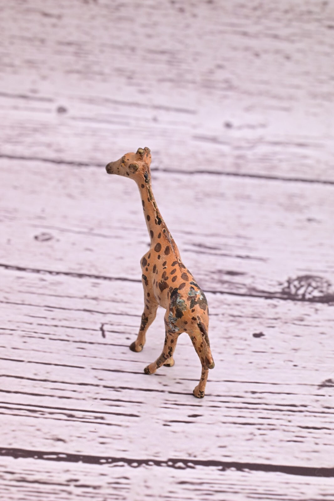 Nice Old Antique Austrian Vienna Cold Painted Bronze Figure of Giraffe4