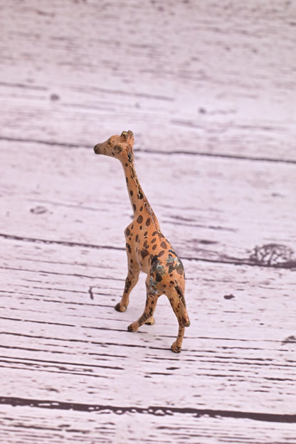 Nice Old Antique Austrian Vienna Cold Painted Bronze Figure of Giraffe4