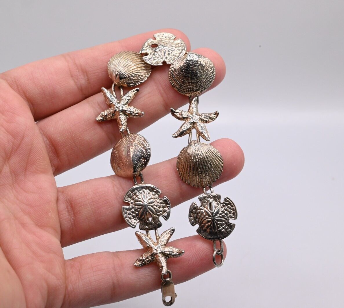 Super Beautiful Marine Sea Life Sterling Silver Charm / Link Bracelet5