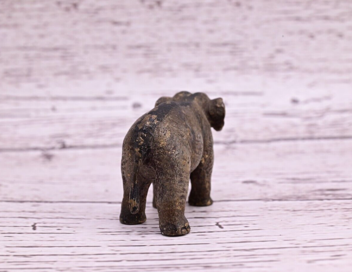 Amazing Antique Austrian Vienna Cold Painted Bronze Figure of Young Elephant2
