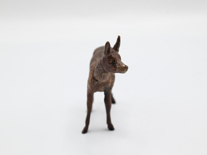 Older Antique Austrian Vienna Cold Painted Bronze Figure of Deer Fawn5