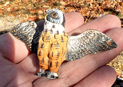 Antique Austrian Vienna Cold Painted Bronze Figure of Owl4