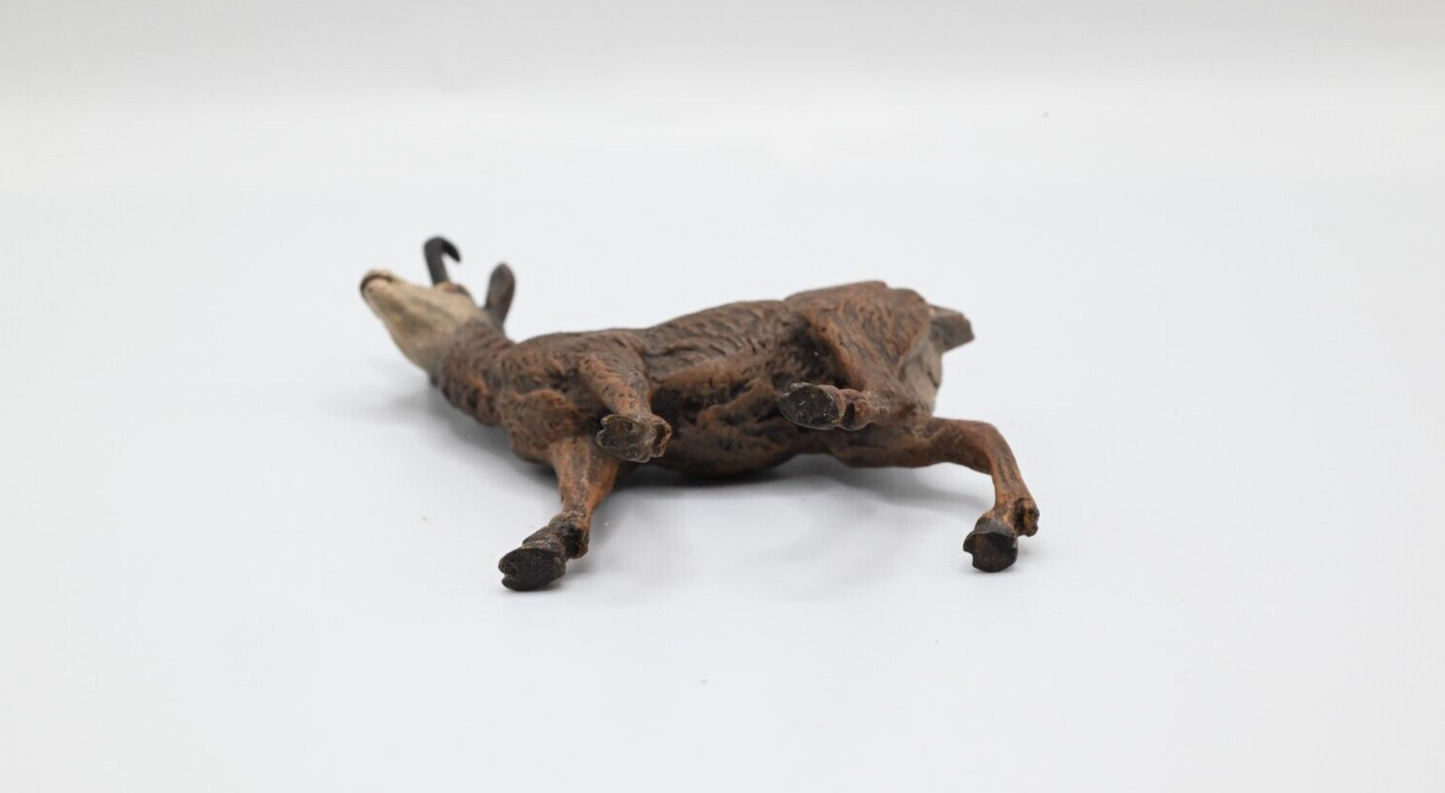 Gorgeous Antique Austrian Vienna Cold Painted Bronze Figure of Papo Chamois Goat4