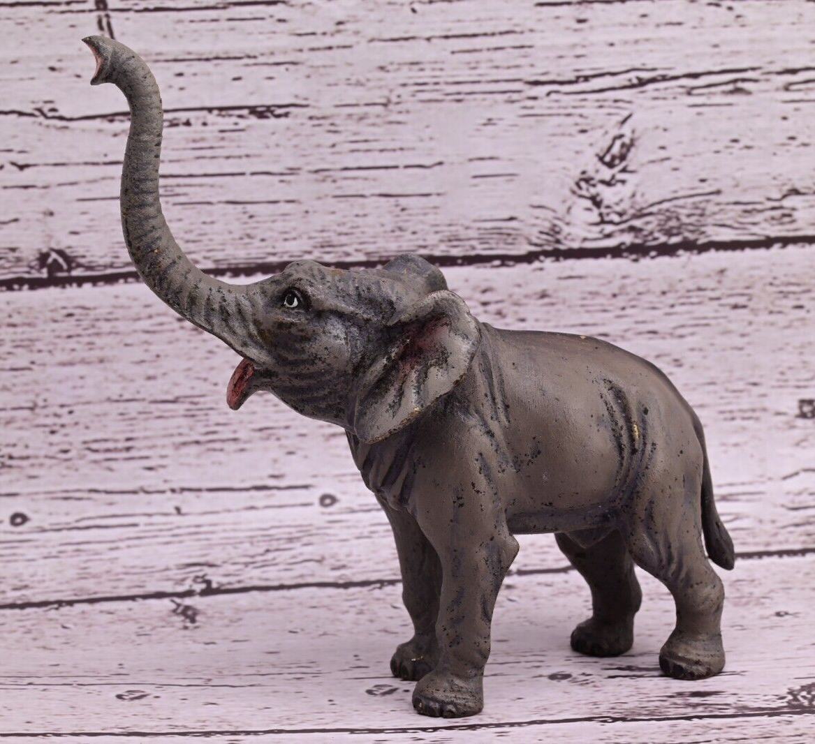 Beautiful Antique Austrian Vienna Cold Painted Bronze Figure of Elephant1