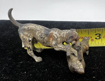 Original Franz Bergman Austrian Bronze Figure of Hunting Dog & Wild Fox Fighting9