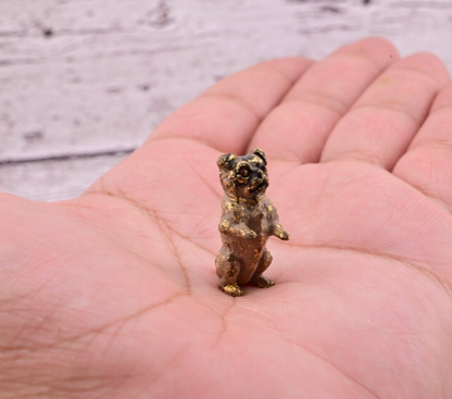 Amazing Antique Austrian Vienna Cold Painted Bronze Figure of Cute Small Pug13