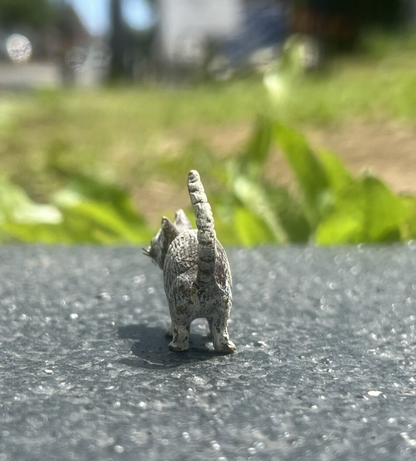 Cute Austrian Vienna Cold Painted Bronze Figure of a Small Standing Cat2
