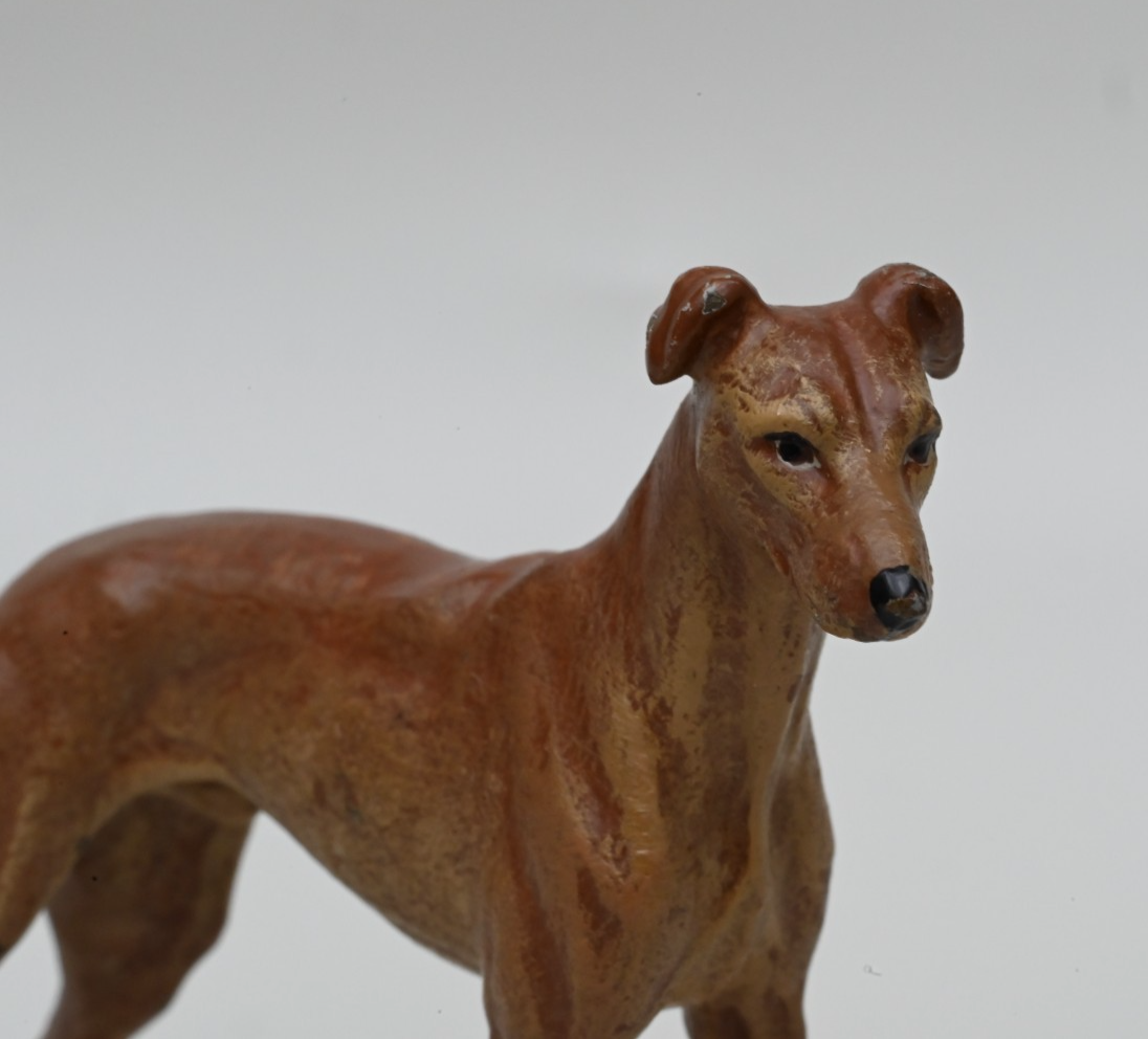Vintage Austrian Vienna Cold Painted Bronze Figure of Italian Greyhound1