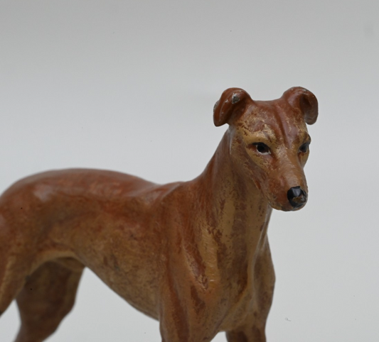 Vintage Austrian Vienna Cold Painted Bronze Figure of Italian Greyhound1