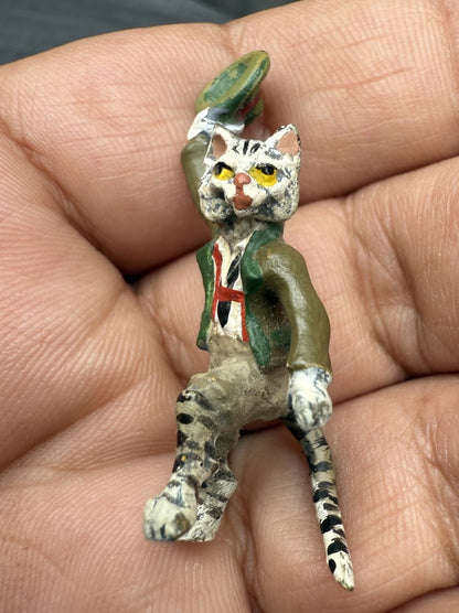 Wonderful Austrian Vienna Cold Painted Bronze Figure of a Cat Gentleman1