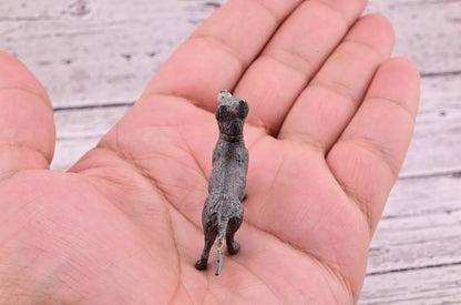 Early Antique 1900s Austrian Vienna Cold Painted Bronze Figure of Great Dane Dog5