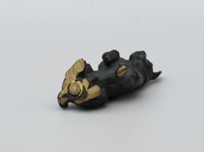 Antique French or Austrian Vienna Cold Painted Bronze Figure of French Bulldog5