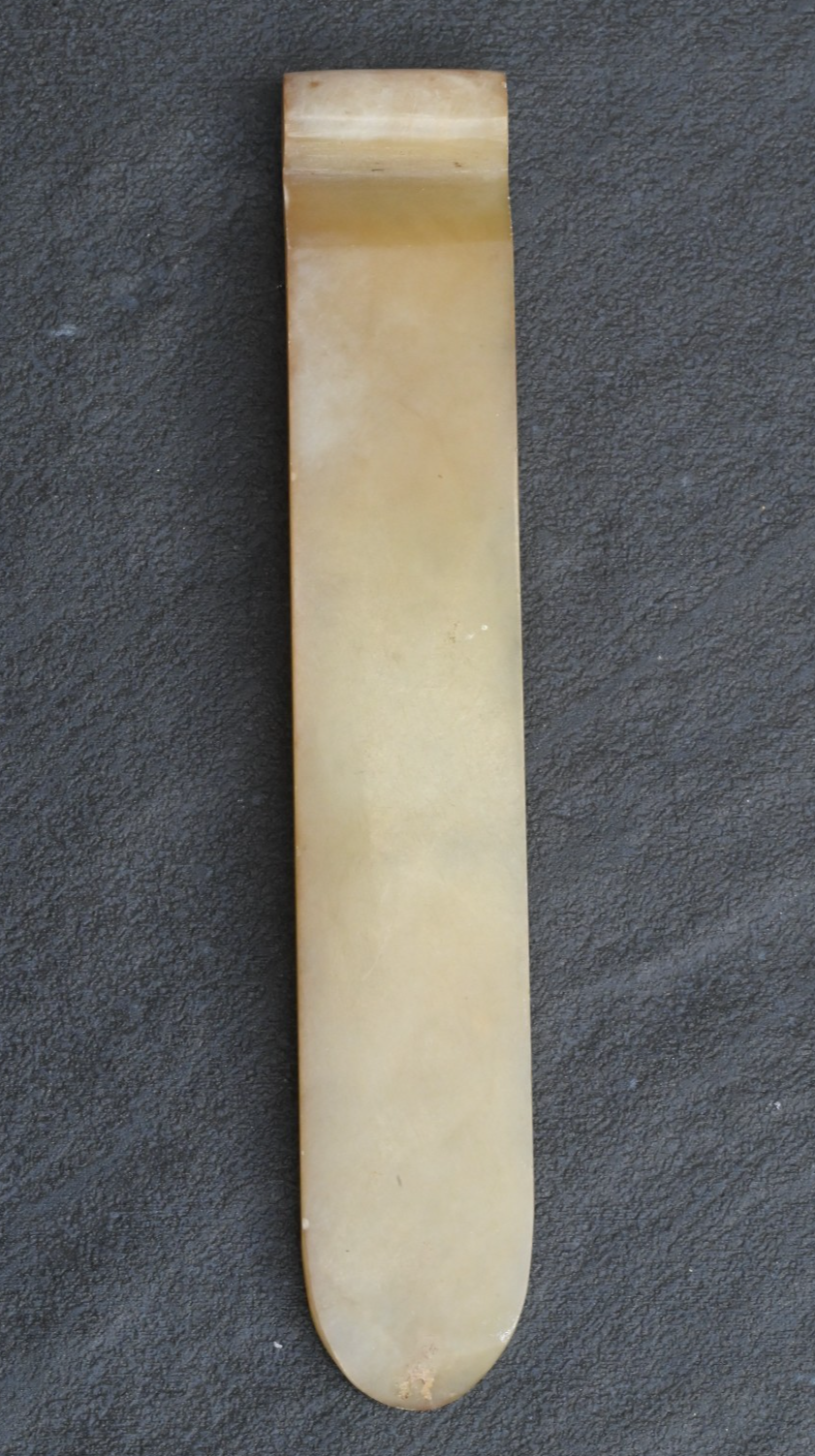 Chinese Antique Hand Carved Jade Precious Object Hairpin or Brushrest0