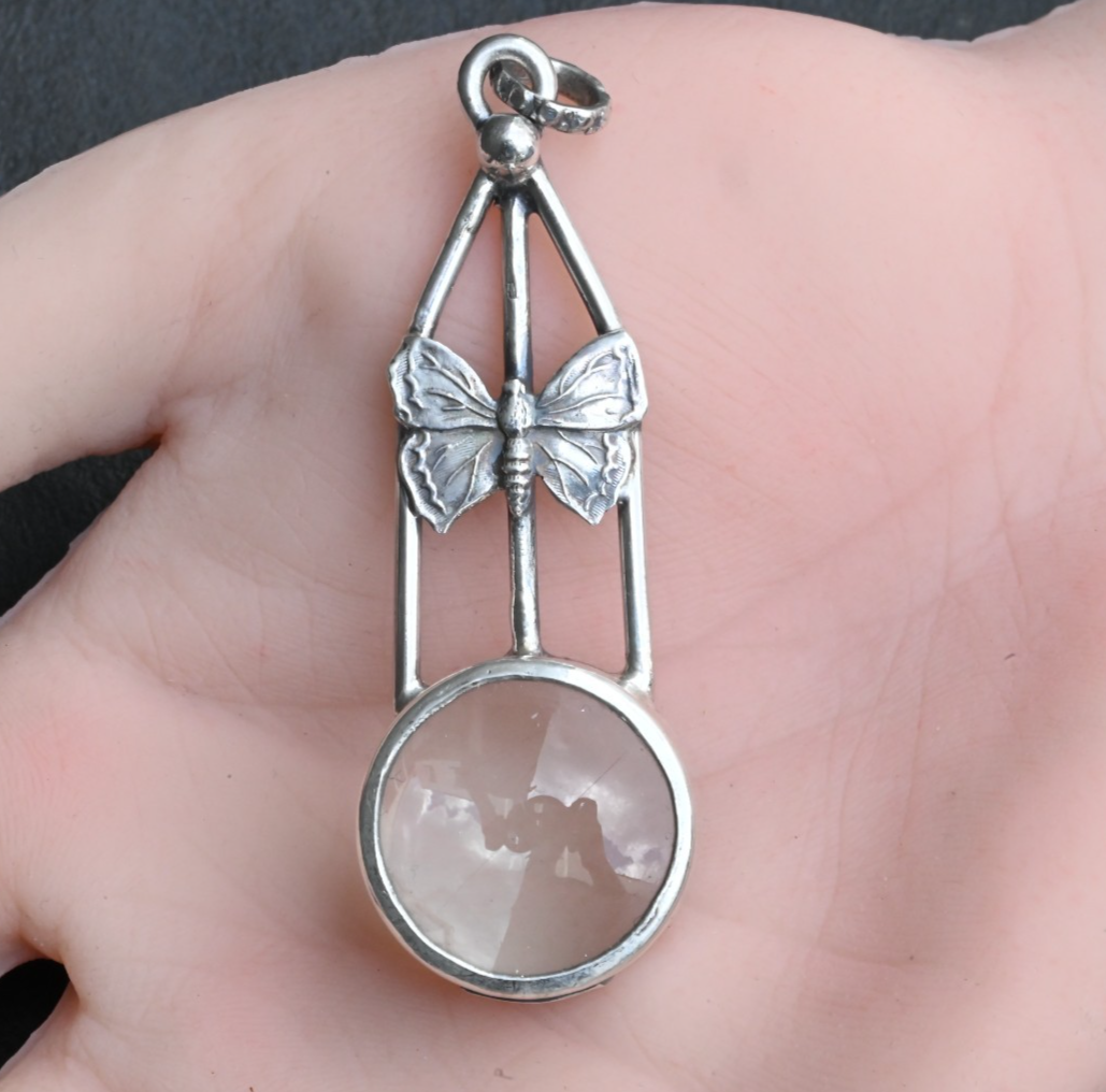 Handmade & Signed Sterling Silver Southwest 10x Jewelers Loupe with Butterfly1