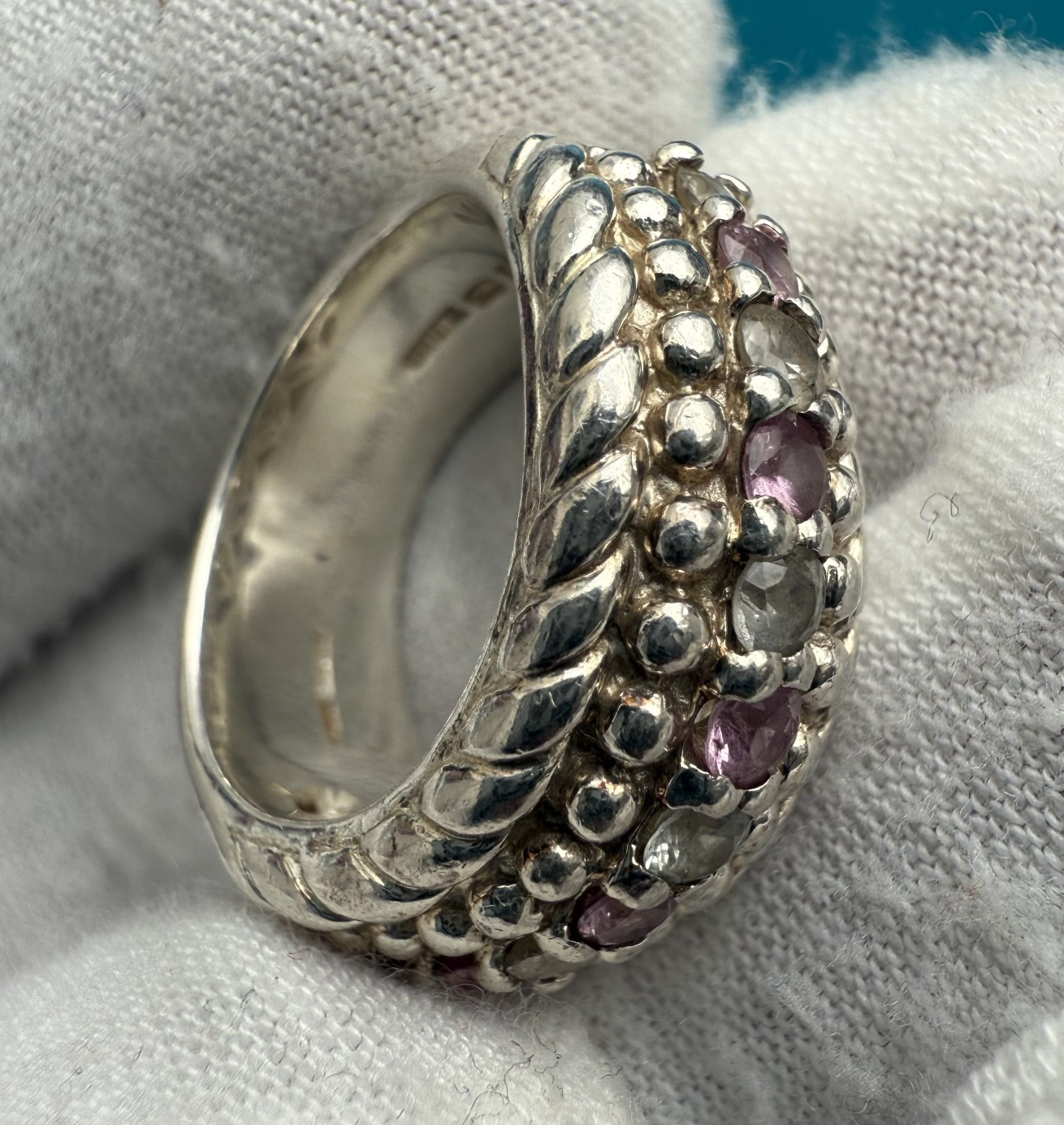 Beautiful Sterling Silver & Multi-Colored Cubic Zirconia Ring by Judith Ripka 5