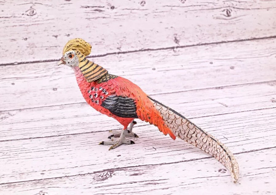 Attractive Antique Austrian Vienna Cold Painted Bronze Figure of Golden Pheasant12