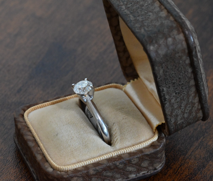 Superb .95ct Color I   J Natural Round Brilliant Diamond Solitaire Ring IGI Cert3