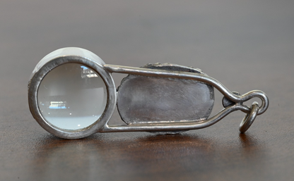 Sterling Silver Southwest Jewelers Loupe W/ Turquoise Gem3