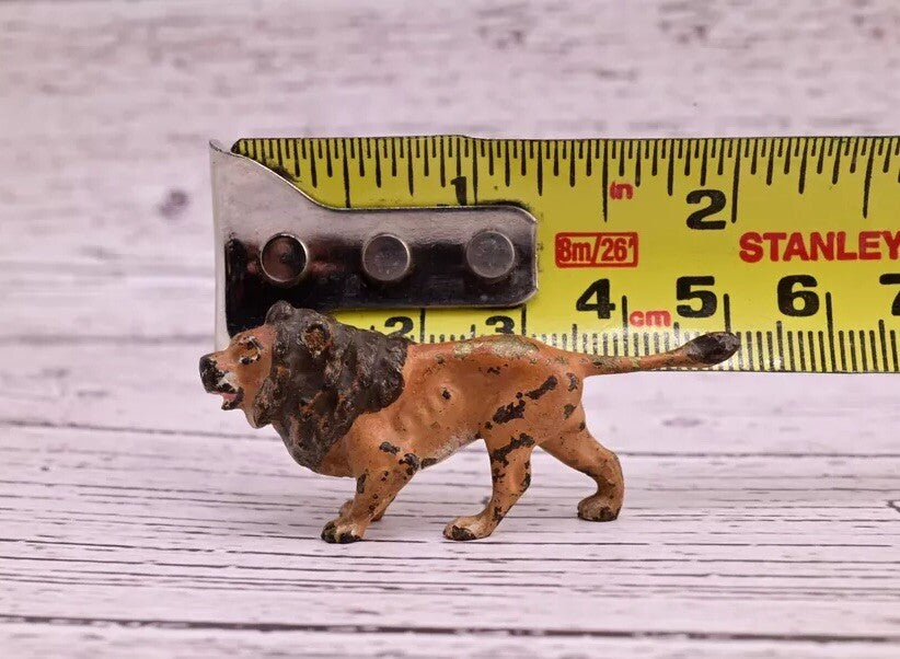 Well Detailed Antique Austrian Vienna Cold Painted Bronze Figure of Small Lion9