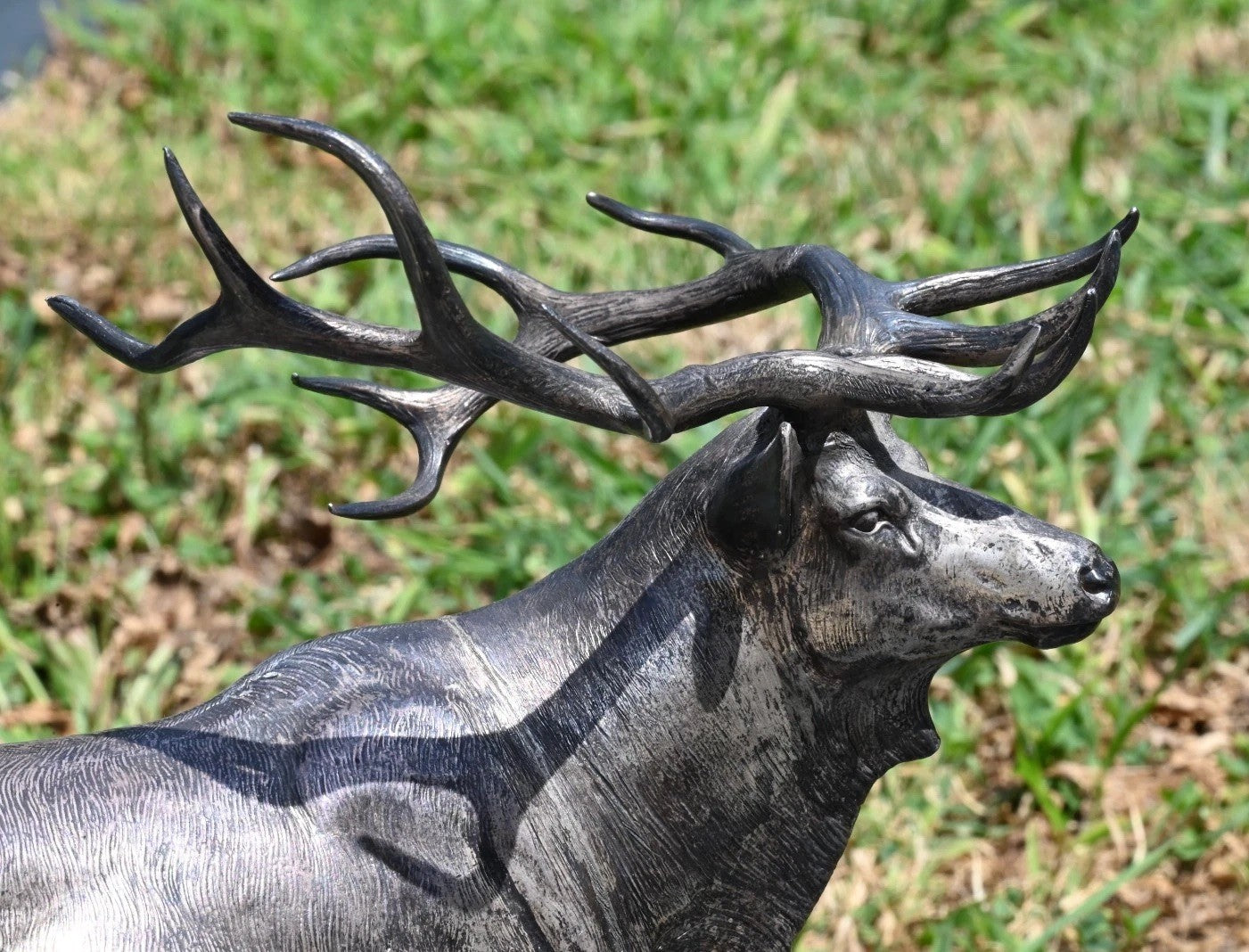 Original Dated 1931 American Artist Louis Jonas Elk Sculpture In Silvered Metal5