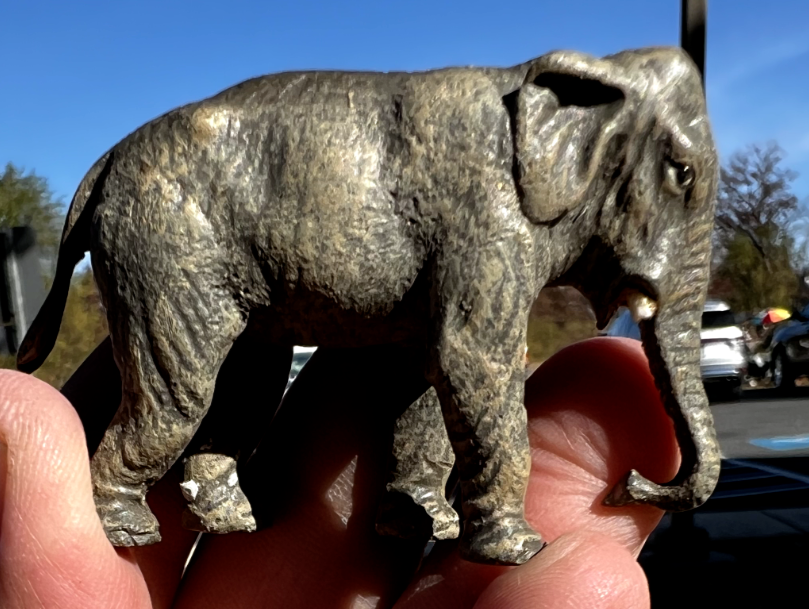 Antique Austrian Vienna Cold Painted Bronze Figure of Elephant10