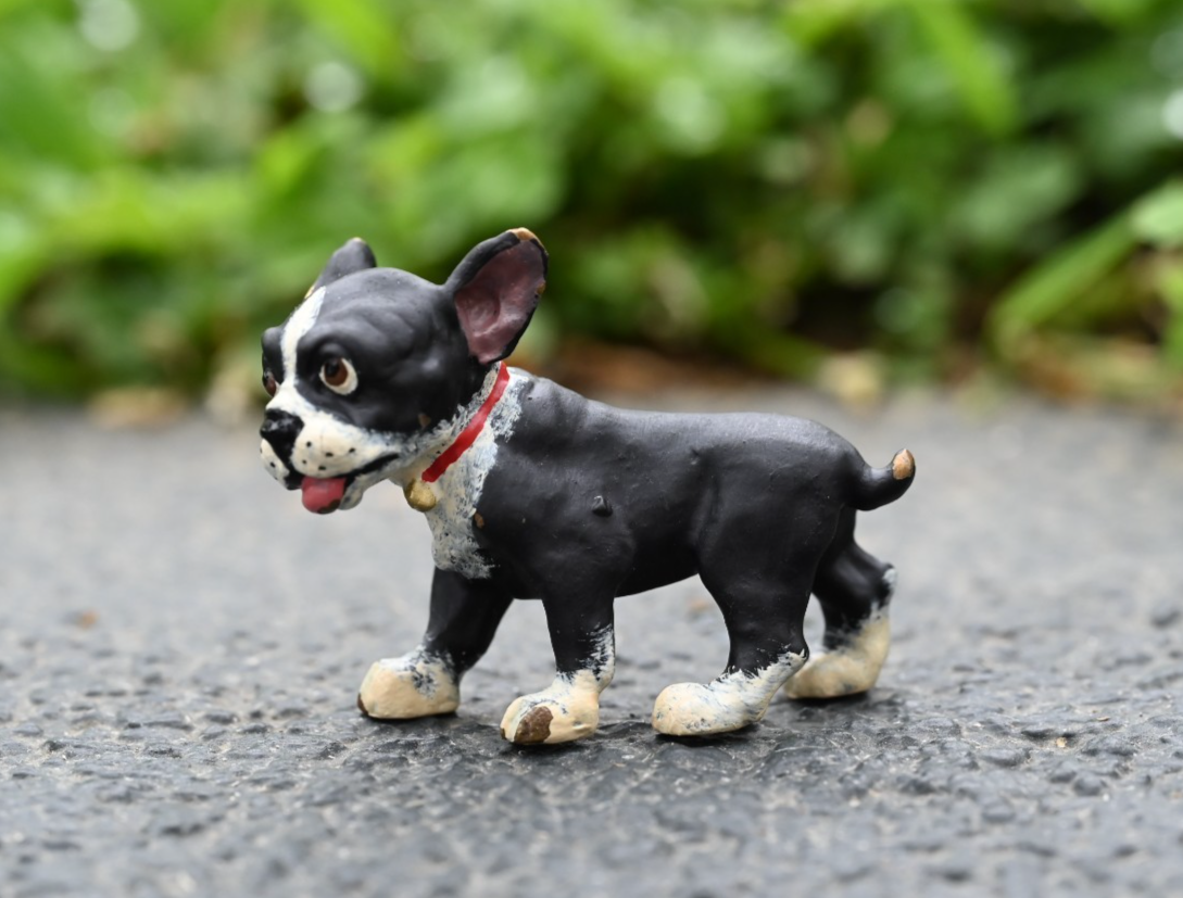 Fritz Bermann Austrian Vienna Cold Painted Bronze Figure of Boston Terrier Puppy1