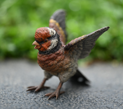 Amazing Life - Like Austrian Vienna Cold Painted Bronze Figure of Goldfinch Bird10