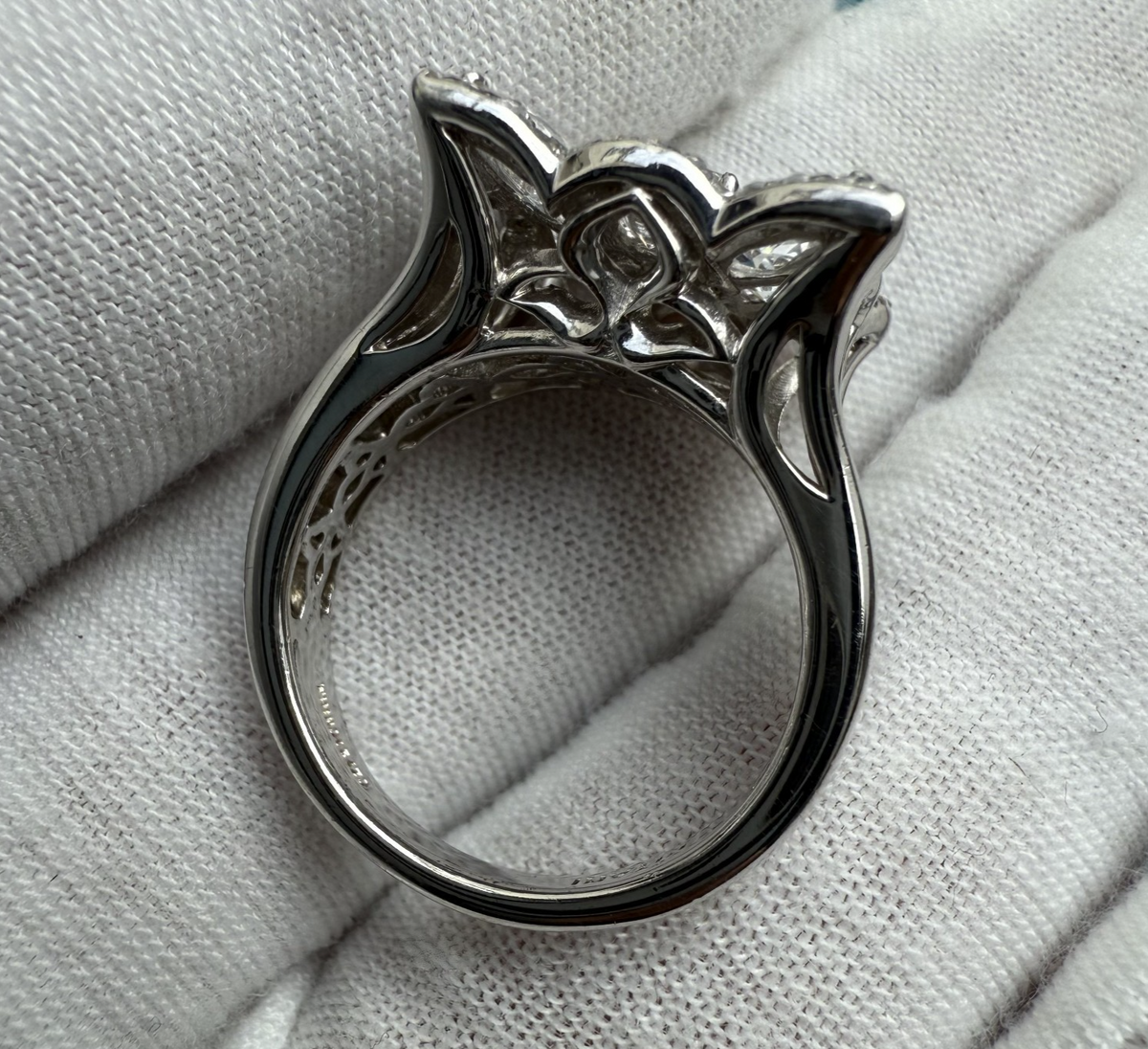 Lovely Vintage Ritani Silver Ring CZ Square Sterling6