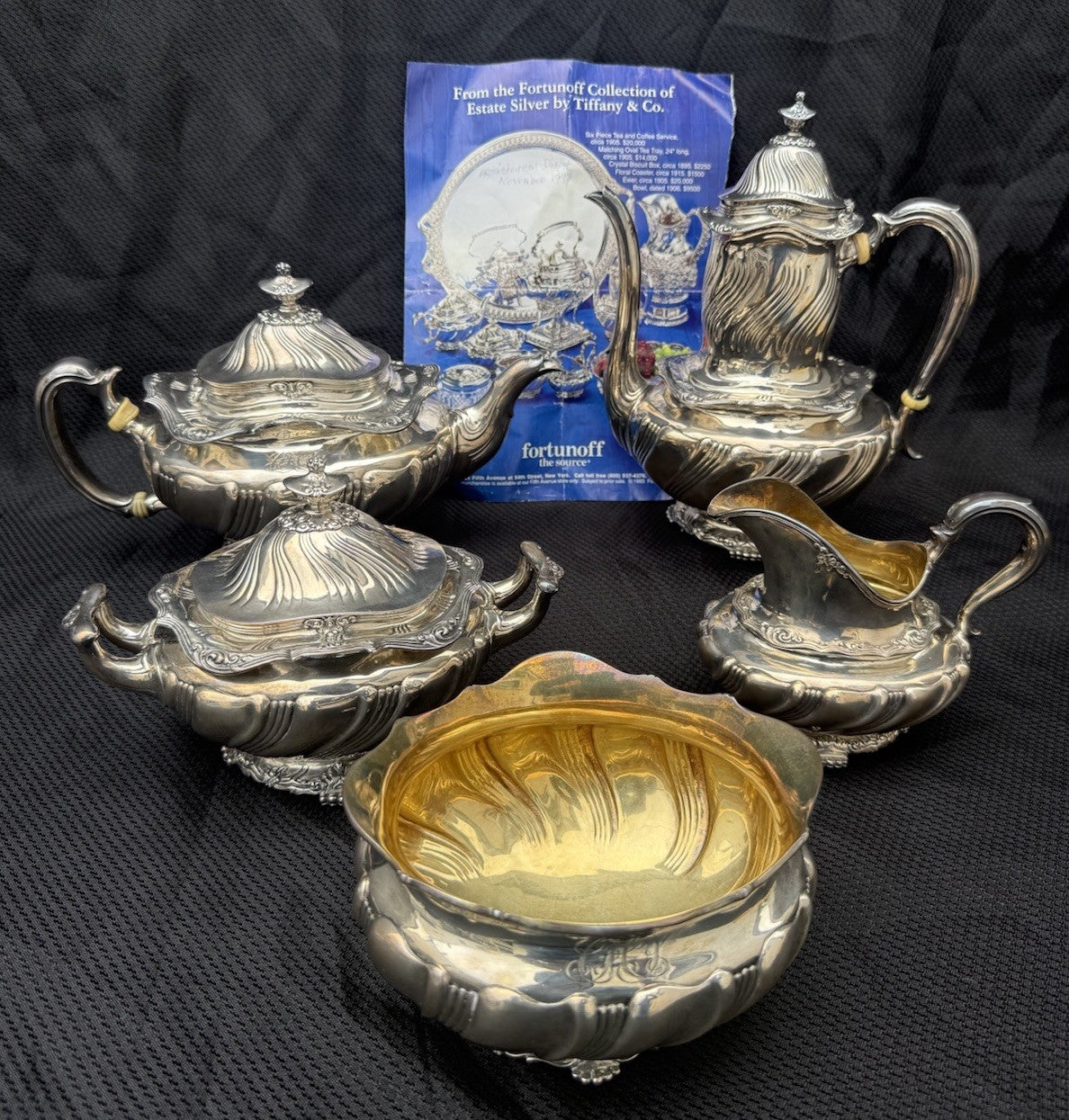 Estate Find Antique 1900s Tiffany & Co. Sterling Silver 5-Piece Tea / Coffee Set17