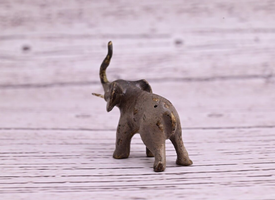 Awesome Antique Austrian Vienna Cold Painted Bronze Figure of Tiny Elephant7
