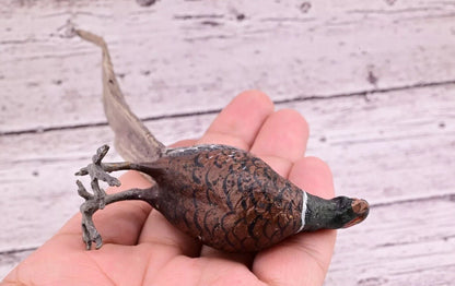 Antique Austrian Vienna Cold Painted Bronze Figure of Large Pheasant Bird10