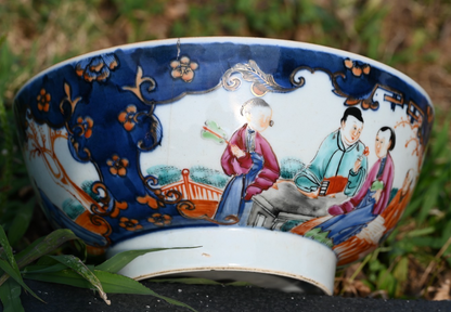 Genuine Chinese Antique Early Qing Dynasty Hand Painted Export Porcelain Bowl8