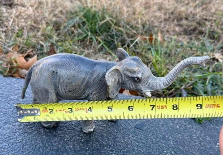 Very Large Antique Austrian Vienna Cold Painted Bronze Figure of Elephant15