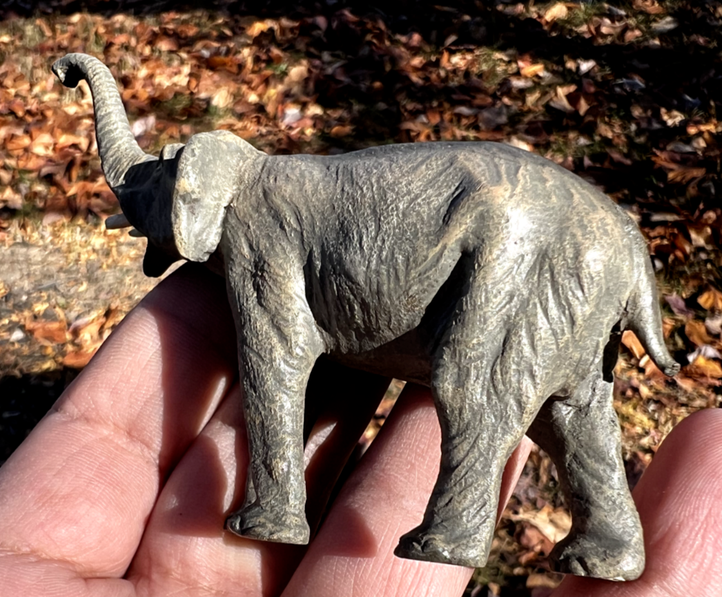 Large Antique Austrian Vienna Cold Painted Bronze Figure of Elephant11