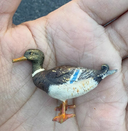 Antique Austrian Vienna Cold Painted Bronze Figure of Miniature Duck Figure0