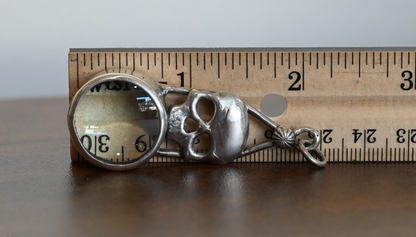 Sterling Silver Southwest Jewelers Loupe W/ Skull Motif0