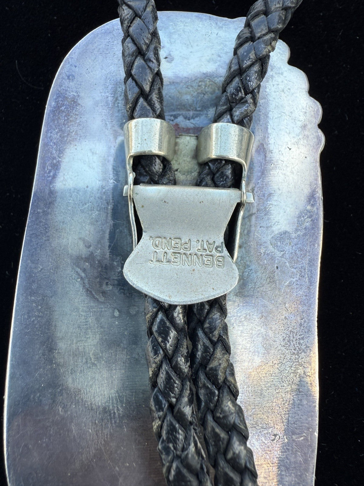 Amazing Native American Navajo Sterling Silver Turquoise Far Fetchel Bolo7