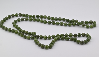 Gorgeous Antique / Vintage Light Spinach Natural Green Jade Beaded Necklace3