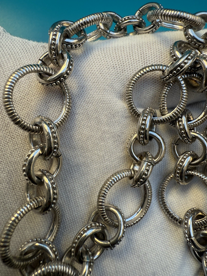 Gorgeous Vintage Chunky Cable Link Necklace Sterling Silver by Judith Ripka 5