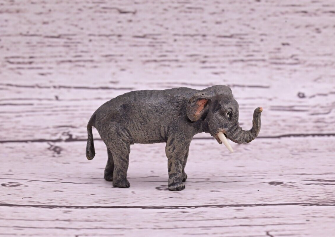 Original Small  Antique Austrian Vienna Cold Painted Bronze of Elephant8